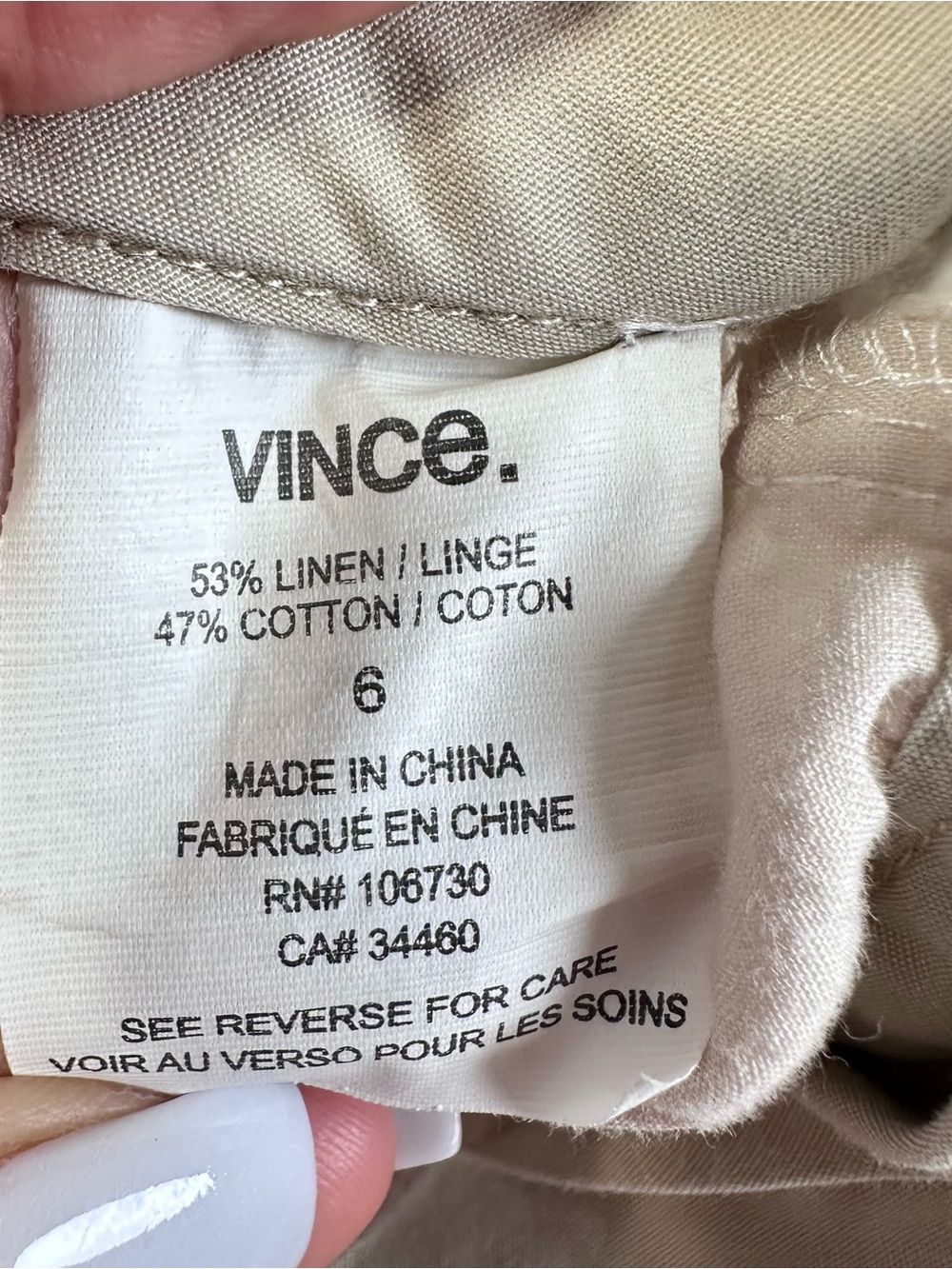 Vince Bermuda Shorts
Women's Size 6 White Cotton/Linen Stretch Flat Front Chino - Picture 10 of 13